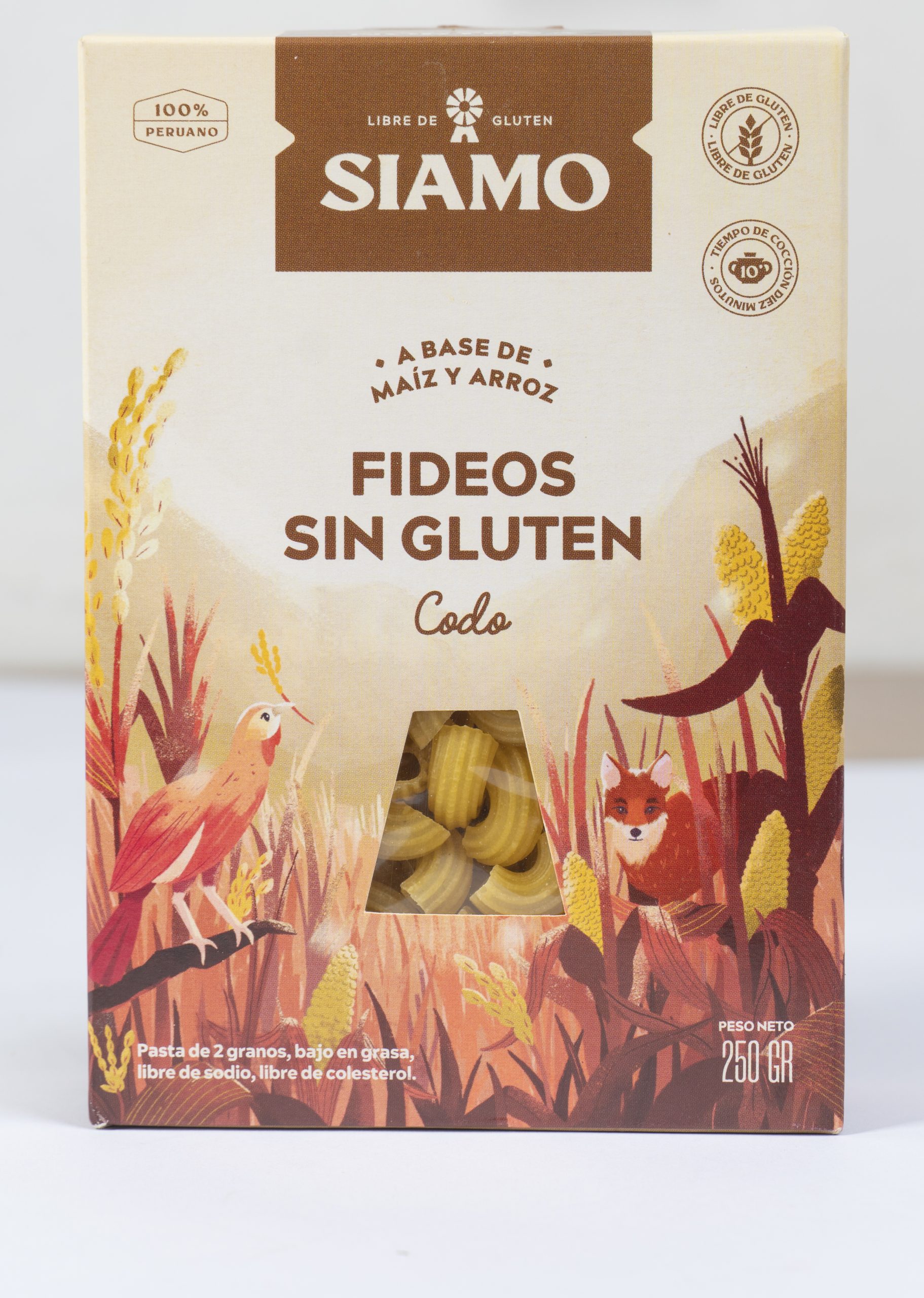 Siamo: Fideo Sin Gluten Codo